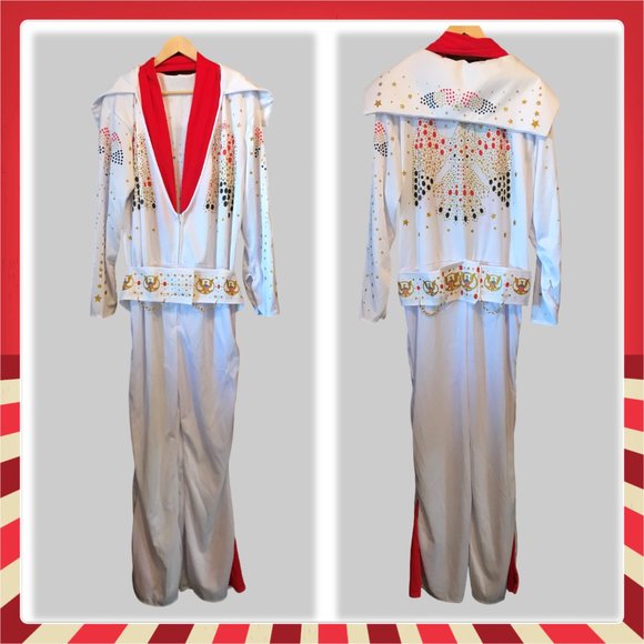 Rubies Elvis Presley costume jumpsuit scarf belt Size X-Large adult - Picture 3 of 16